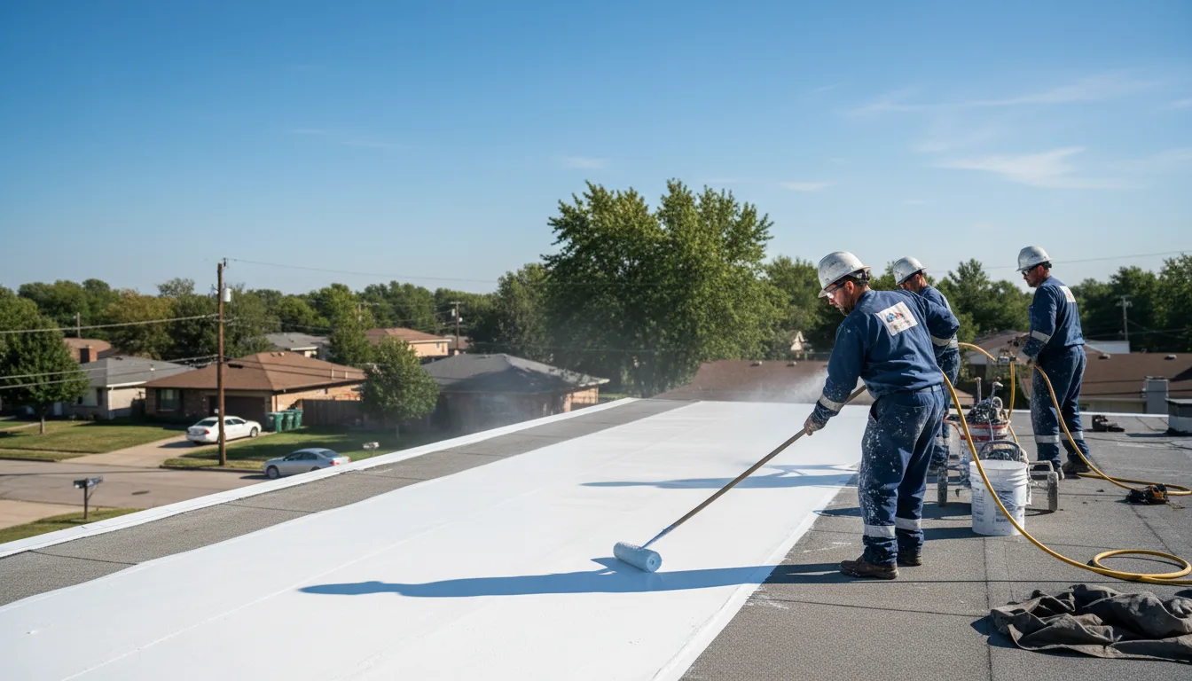 Commercial roof coating in Tennyson, TX near me